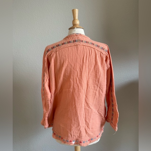 Johnny Was Pete&Greta | Coral Embroidered Blouse - S - Picture 3 of 4